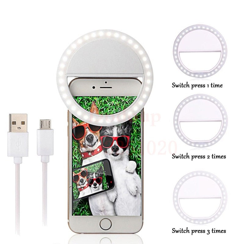 LED Portable Rechargeable Selfie Ring light