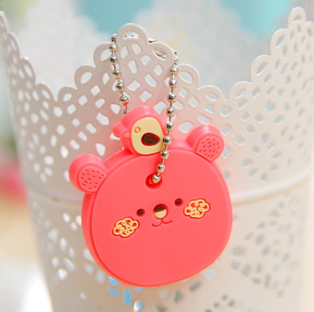 Cartoon Silicone Protective key Case