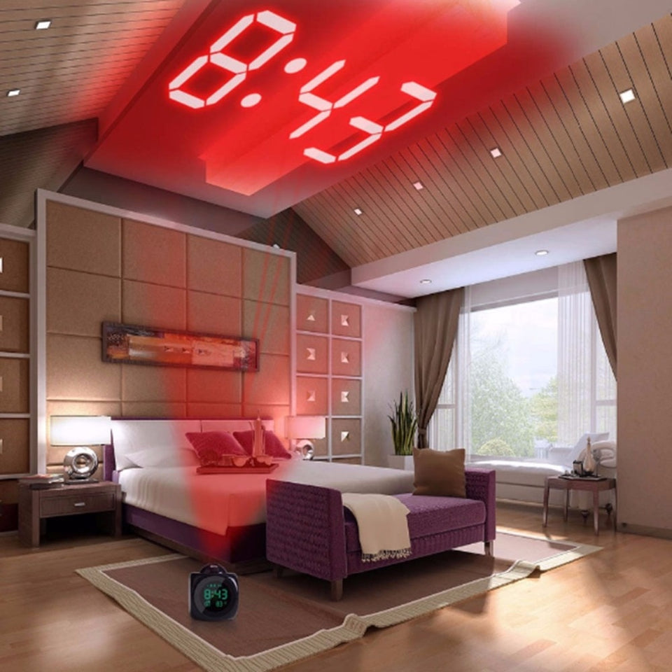 LCD Projection LED Display Time & Digital Alarm Clock