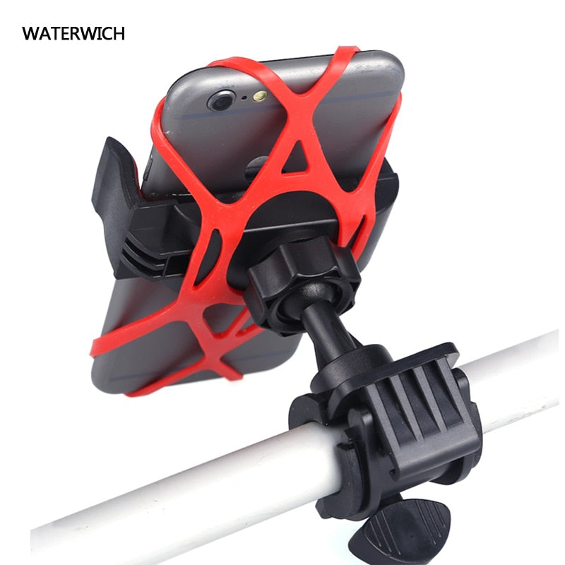 Bike Handlebar Mount Phone Holder With Silicone Support